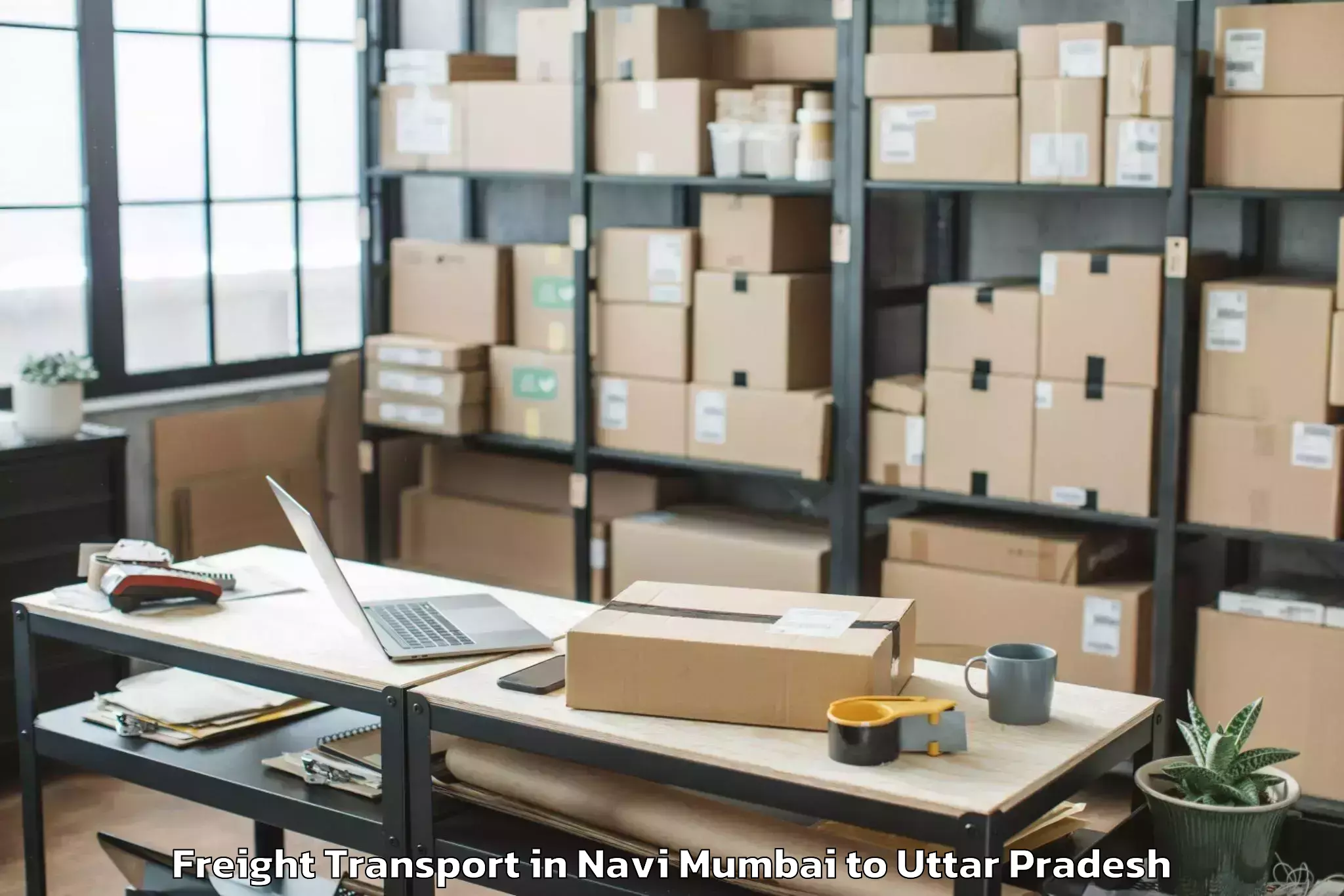 Book Navi Mumbai to Etmadpur Freight Transport Online